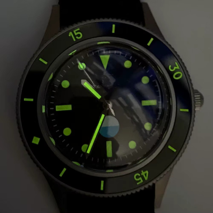 Tandorio Taucheruhr, Automatik, Edelstahl, Schwarz, 20 ATM, Herren - Bild 2