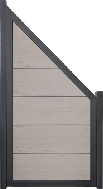 GroJaViento Zaunelement Bi-Color Sand in Anthrazit, B/H: 90 x 180 cm - Bild 1