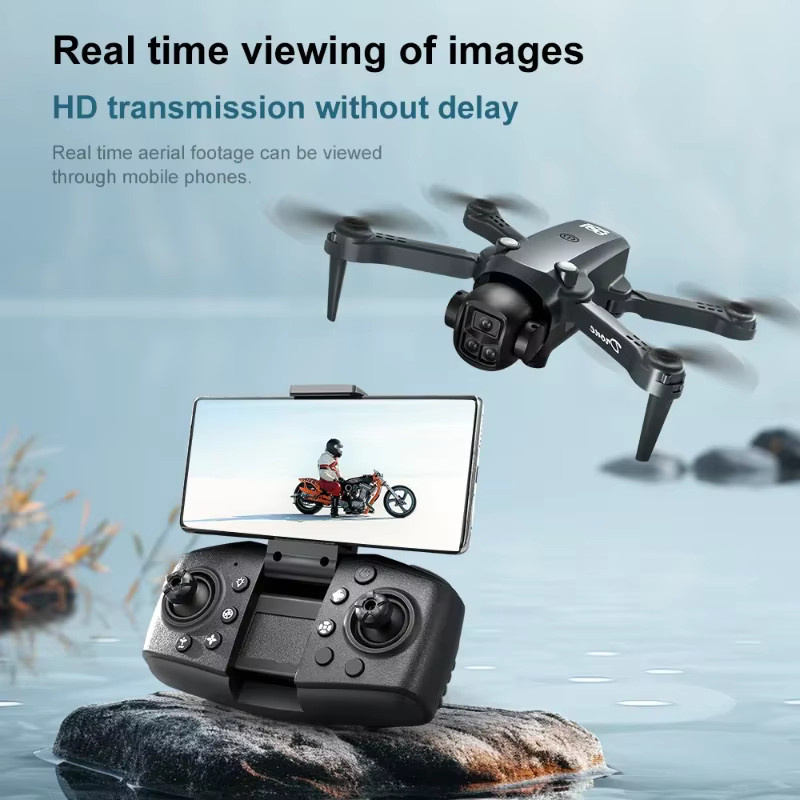 Lenovo V98 Drohne mit 8K HD Doppelkamera, GPS-Positionierung, Hindernisvermeidung und bürstenlosem Motor in Grau und Schwarz - Bild 2