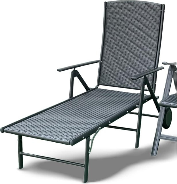 Sedex Klappliege Palma in Graphit aus Flechtfaser mit modernem Design - Bild 1