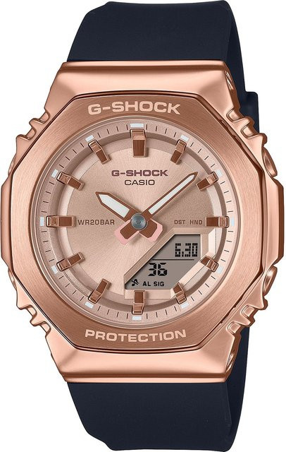 Casio G-Shock Armbanduhr, Quarz, Edelstahl, Roségold, 40 mm, Damen - Bild 1