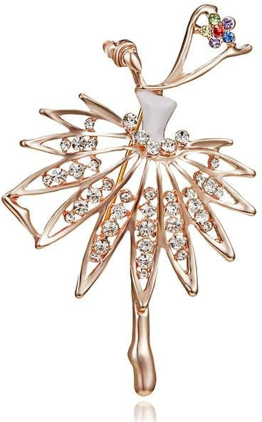 Brosche Tanzen Mädchen, Perle, Strass, Damen - Bild 1