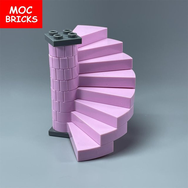 Set MOC Steine Stadt Burg Treppe Wendeltreppe, Bausteine, ab 6 Jahren - Bild 1
