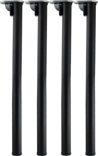 vasalat Set Camar Tischbeine klappbar und höhenverstellbar aus Stahl in Schwarz Matt, 4 Stück, Höhe: 70,5 - 73,5 cm - Bild 1