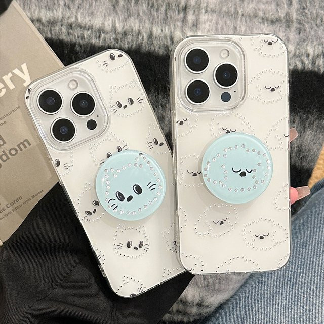 MUQGEW Stoßfeste iPhone Handyhülle mit Koreanischem Kätzchen- und Welpen-Design für iPhone 11 bis iPhone 17 Pro Max - Bild 1