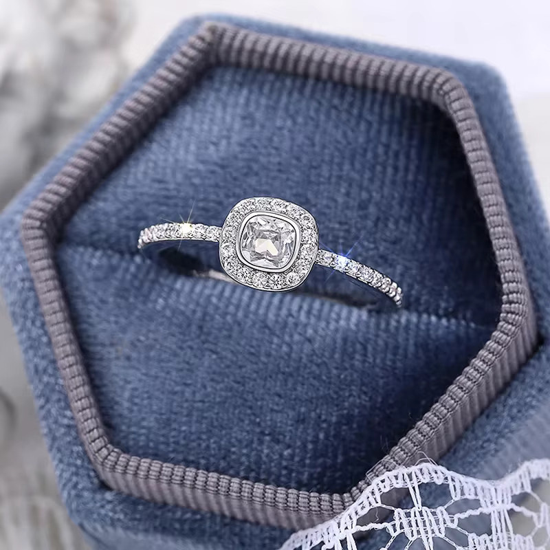 Huitan Ringe, Silber, Zirkonia, Kristall, Damen - Bild 2