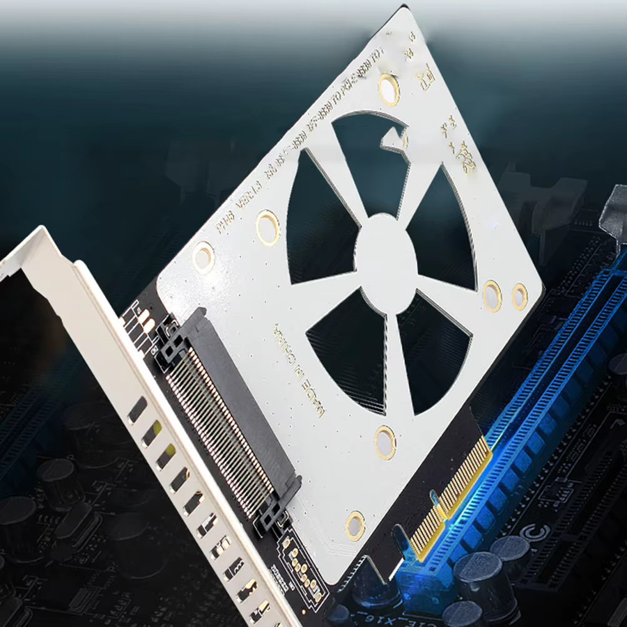 VODOOL U.2 SFF-8639 zu PCIe x4 Erweiterungskarte für NVMe SSD, Silber - Bild 4