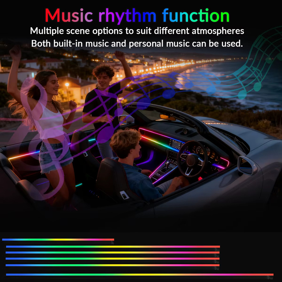 WUMFIRE Symphony 18in1 Auto-Ambientebeleuchtung RGB LED Neon-Flex Lichtstreifen in Multicolour - Bild 3