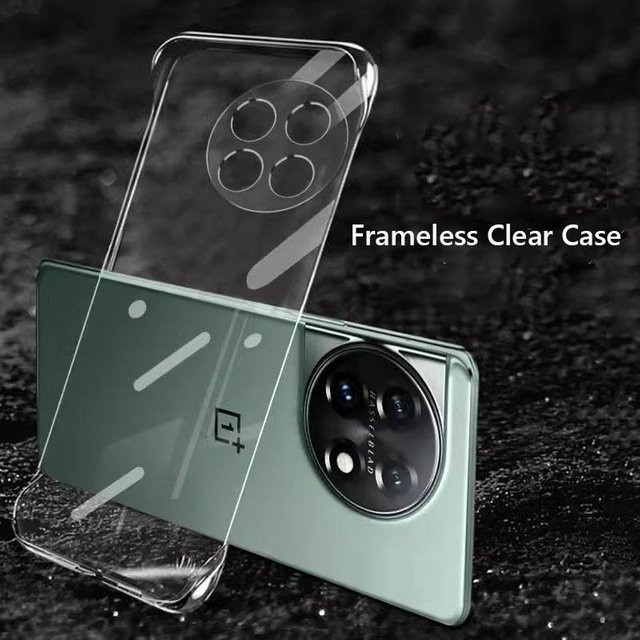 Rahmenlose magnetische schlanke Hülle für OnePlus 11, harte Rückseitenabdeckung mit kabellosem Laden, Transparent - Bild 1