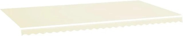 DELUKE Markisenbespannung aus Polyester mit Volant, wasserabweisend und reißfest, Farbe: Creme, B x H: 600 x 350 cm - Bild 1
