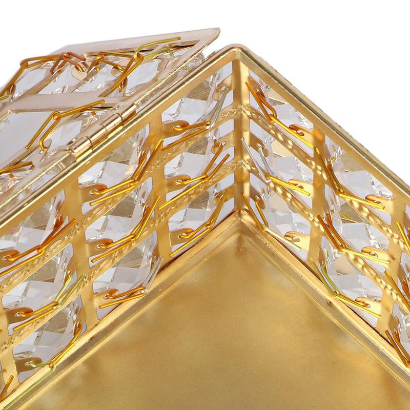 SEEQS Serviettenspender Kristall-Design in Gold und Glas, quadratischer Tissuebox-Kubus für Hotel, Café und Büro - Bild 3