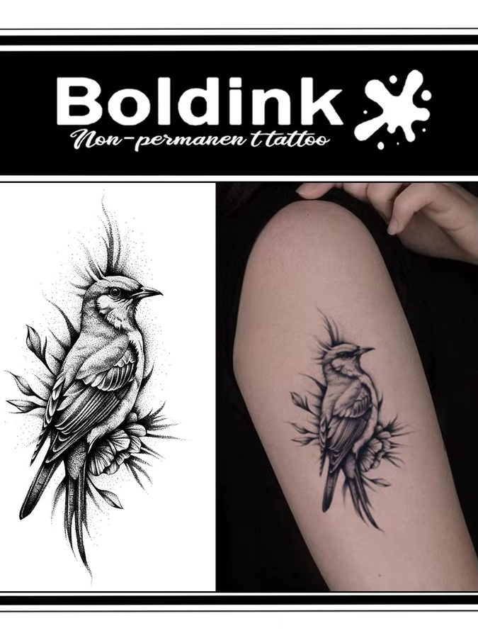 BOLDINK Tattoo-Aufkleber Schwarz-grau, Unisex - Bild 4