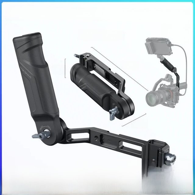 SmallRig RS3 Mini verstellbarer Sling Handgrip für DJI RS 3 / RS 4 Mini Gimbal Stabilisator in Schwarz mit NATO-Schiene und Kaltgewindeschuh - Bild 1