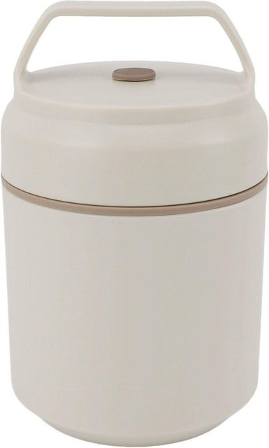 CosyHome Thermischer Edelstahl Bento-Behälter mit Griffdesign, Auslaufsicher und Wärmeisolierend, Beige, 420 ml - Bild 1