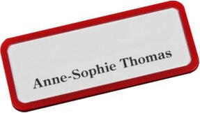 Eichner Magnetisches Namensschild aus Kunststoff in Rot, Breite: 81 mm, Höhe: 33 mm - Bild 1