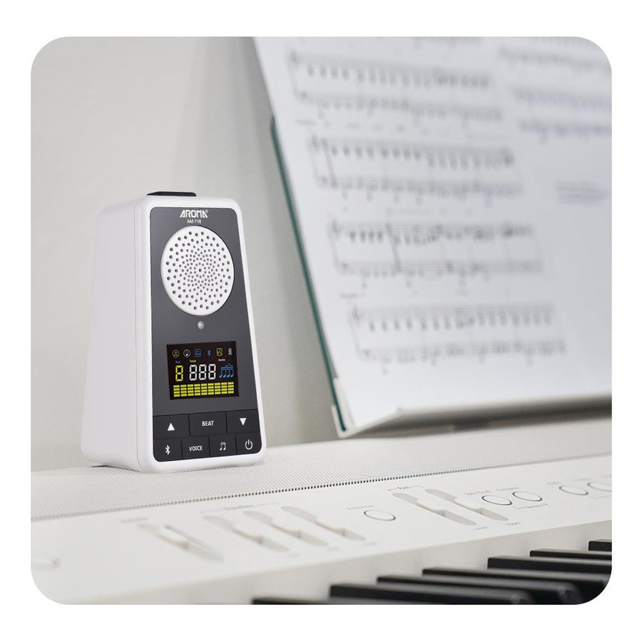 AROMA 2-in-1 Metronom und Bluetooth-Lautsprecher für Gitarre, Klavier, Trommel und Violine, wiederaufladbares digitales Metronom in Schwarz, H x B x T: 11,9 x 6,6 x 5,9 cm - Bild 4