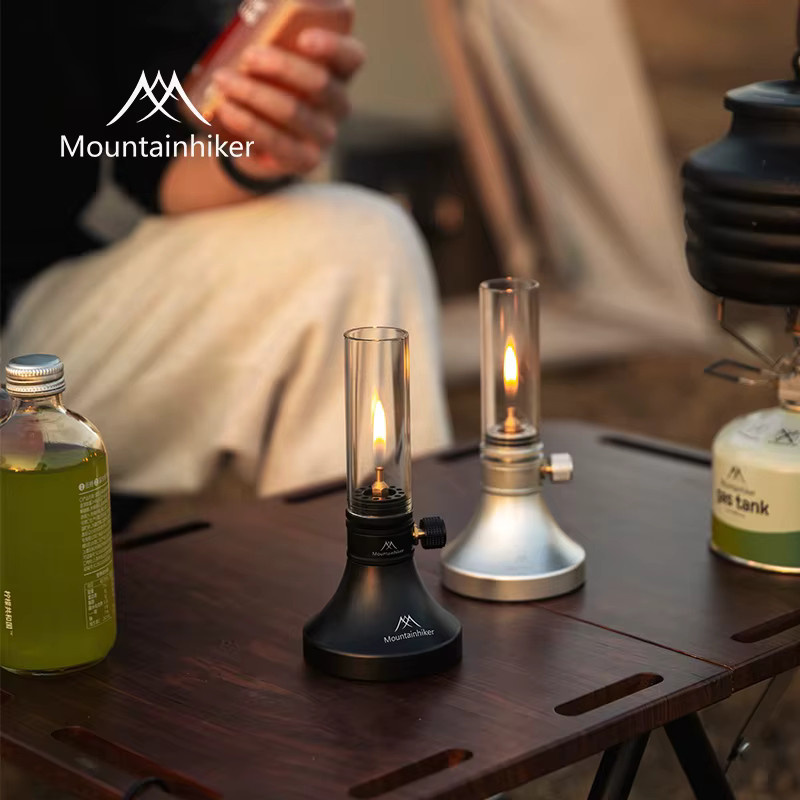 Mountainhiker Vintage Camping Gaslampe aus Aluminiumlegierung und Glas in Silber - Bild 3