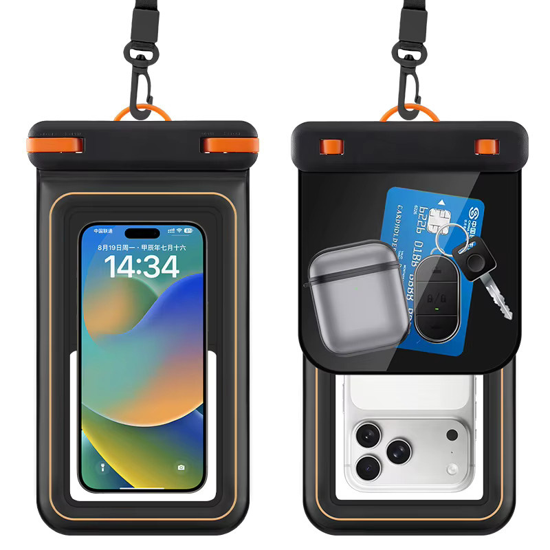FaLi Qisubao Wasserdichte Universal-Handytasche mit doppellagigem Touchscreen für Outdoor-Sportarten in Schwarz oder Weiß - Bild 7