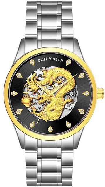 YIRAN Jewelry Armbanduhr, Automatik, Edelstahl, Schwarz, Herren - Bild 1