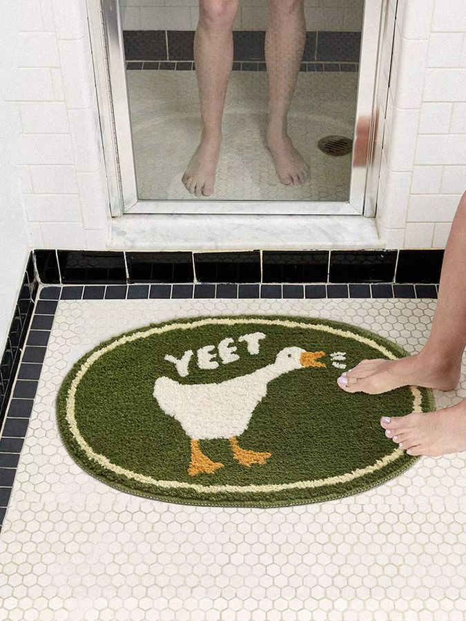 VIKAMA Cartoon Imitation Kaschmir Teppich als wasserabsorbierende Matte für Badezimmer, Schlafzimmer und Eingangsbereich - Bild 3