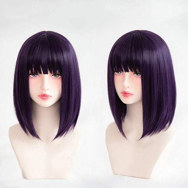 Marin Kitagawa Kuroe Shizuku Cosplay Perücke, Lila, Kurz, Synthetisch - Bild 1