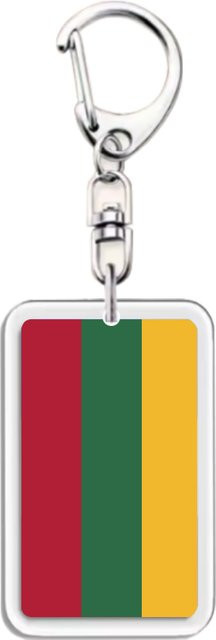 Schlüsselanhänger Litauen-Flagge, Acryl, Unisex - Bild 1