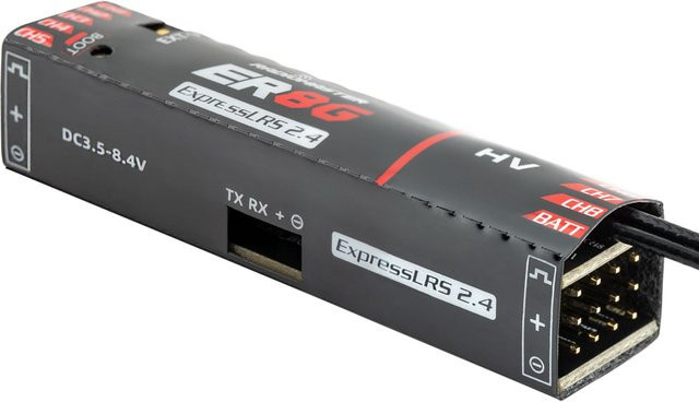 Radiomaster ER8G 8CH PWM CRSF ExpressLRS Empfänger für Starrflügelflugzeuge in Schwarz - Bild 1