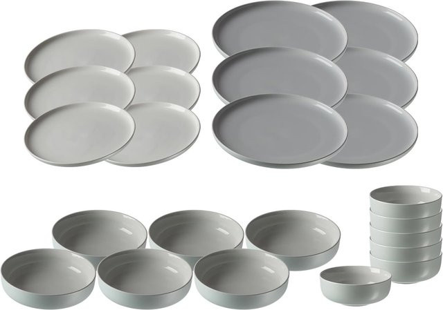 Ritzenhoff & Breker Teller- und Schalenset Jasper Dinner Service, 24er Set, Weiß - Bild 1