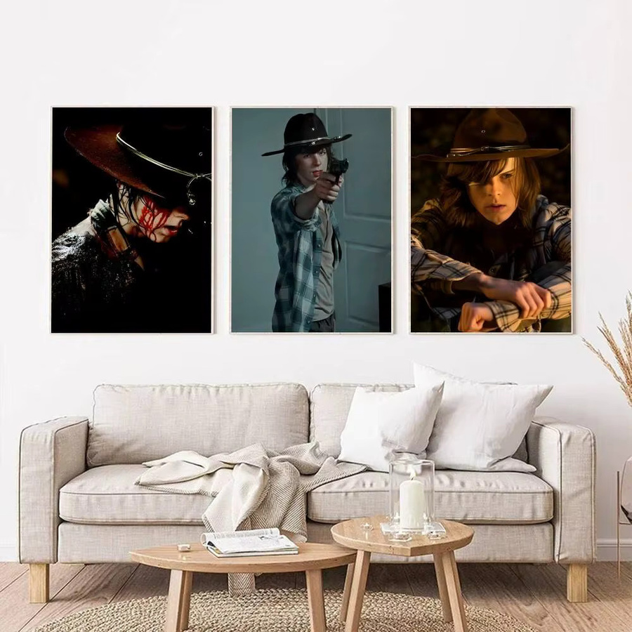 Carl Grimes Classic W-Walking D-Dead Poster von bilibili, selbstklebend, wasserfest, mehrfarbig, Rechteckig, Breite: 15,0 cm, Höhe: 15,0 cm - Bild 2