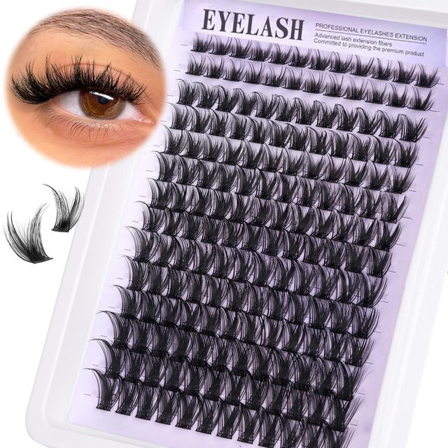 LIMEIKAI Künstliche Wimpern, 3D Wispy Cat Eye Manga Look, 10-18mm, Natürlich - Bild 1