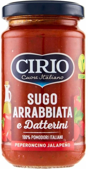 Cirio Arrabbiata Tomatensauce Datterino Jalapeño scharf 190 g - Bild 1