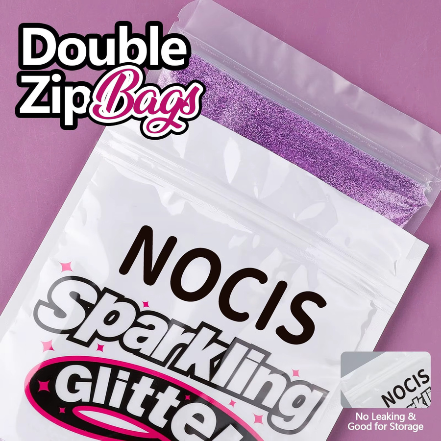 NOCIS Feinglitzerpulver, Hellviolett, Schimmernd - Bild 3