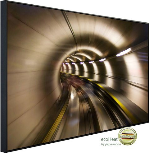 papermoon Infrarotheizung EcoHeat Unterirdischer Tunnel mit Matt-Effekt in Bunt, App-Steuerung und Überhitzungsschutz - Bild 1