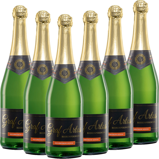 Graf Artos Beerenperlwein weiß halbtrocken Schaumwein 0,75 l - Bild 1