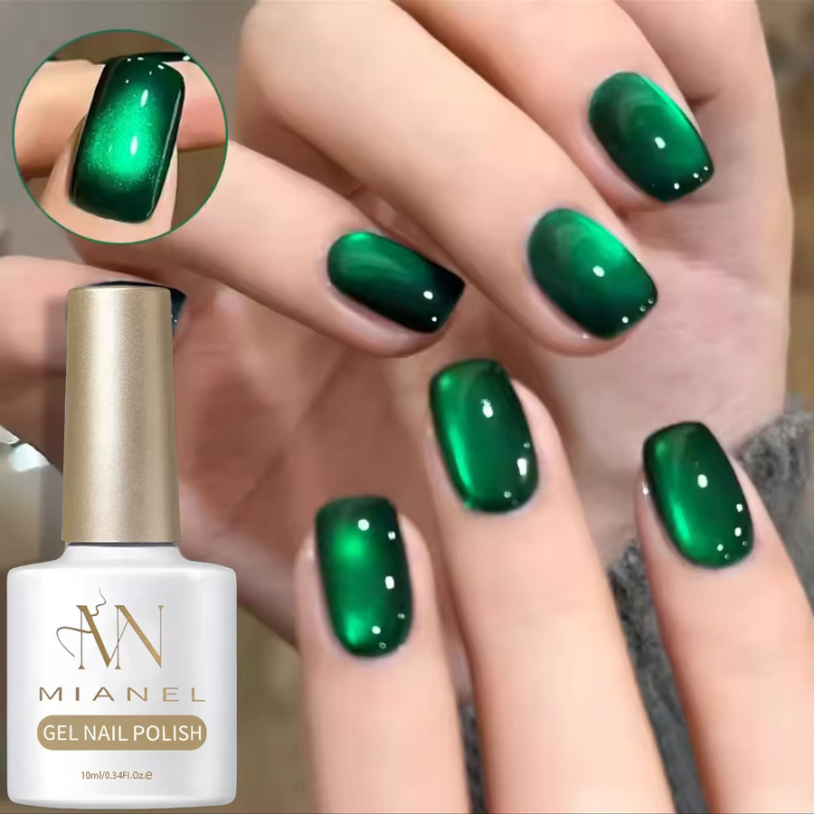 MISS MIANEL Nagellack, Grün, Katzenauge Gel, 10 ml - Bild 4