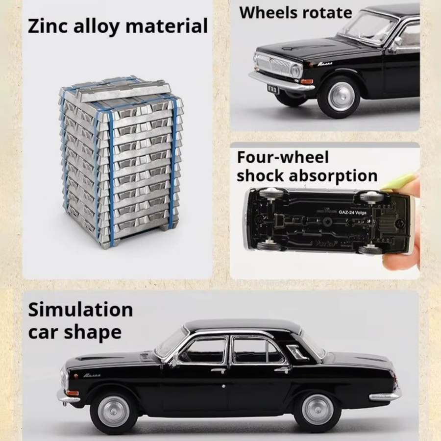 RMZ city GAZ-24 ZIS-110 GAZ-12 ZIM LADA 2101 2105, Spielzeugmodelle, 1:64, Metall - Bild 2