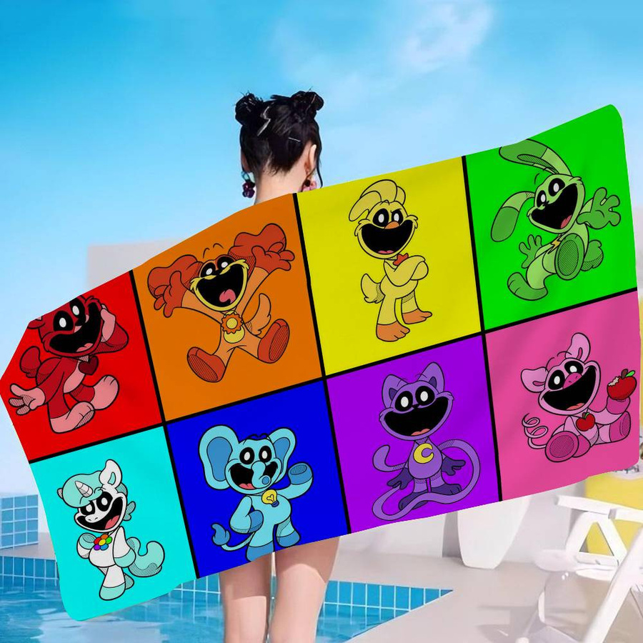 Dalangpa Strandtuch Smiling Critters aus Mikrofaser in Multicolor, B: 30 cm, H: 60 cm - Bild 2