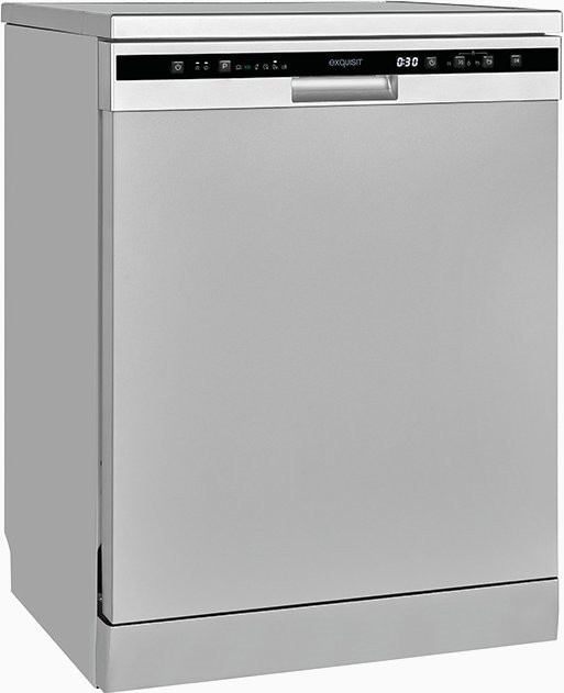 Exquisit GSP6312-030D Geschirrspüler in Silber mit Aquastop und automatischer Türöffnung - Bild 1