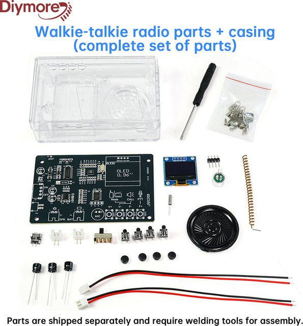 diymore DIY Elektronik Kit für Micro USB Wireless Intercom und FM Radio mit Schweißübungs-Komponenten - Bild 1