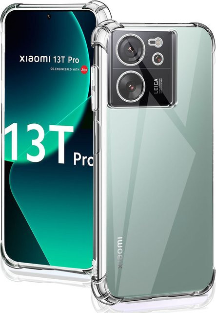 Stoßfeste Silikon Schutzhülle für Xiaomi 13T und Xiaomi 13T Pro in Transparent - Bild 1