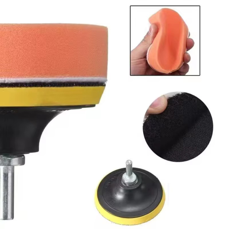 SLADE 11er Set Polierpads für Bohrmaschinen aus Schwamm und Wolle zum Schleifen, Wachsen und Versiegeln, Mehrfarbig - Bild 5