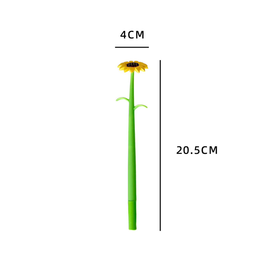 5 Stück Cartoon-Sonnenblumen-Gelstifte in Gelb, 1,0 mm Schreibstifte für Schüler - Bild 3