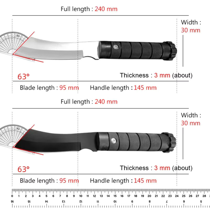 InLeung Multifunktionales Fleischbeil aus Edelstahl in Silber als scharfes Ausbeinmesser und Küchenmesser für Fleisch, Obst und Gemüse - Bild 1