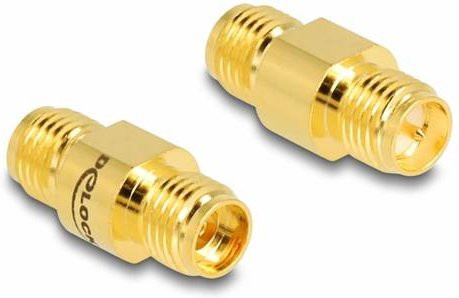Delock HF-Adapter 90085 RPSMA-Buchse zu SMA-Buchse in Gold - Bild 1