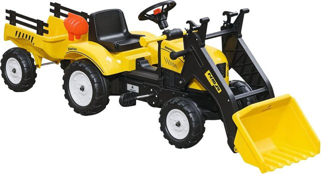 HOMCOM Trettraktor mit Anhänger und Schaufel, Fahrzeuge - Bild 1