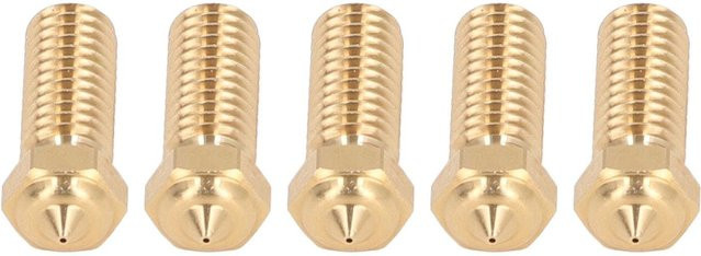 5er Set QIDI Messingdüsen 0,4 mm für FDM 3D-Drucker, kompatibel mit QIDI X Max 3 Smart 3 Plus 3, Farbe: Beige/Gold - Bild 1