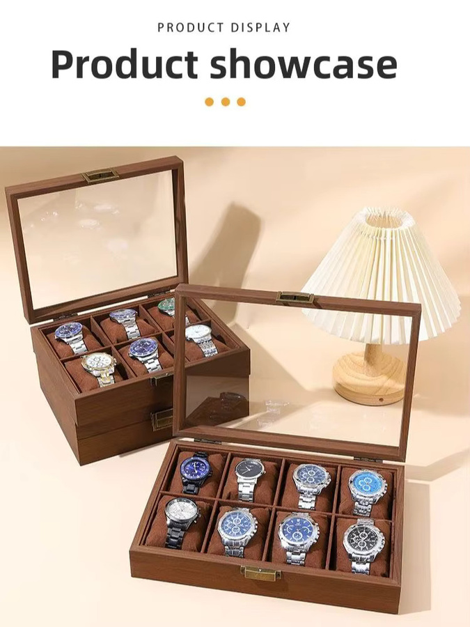 DELESYS Uhren-Aufbewahrungsboxen, Holz, braun - Bild 4