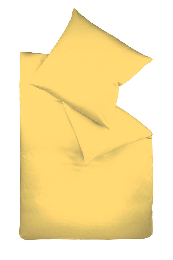 Fleuresse Bettwäsche aus Mako-Satin in Gelb mit Reißverschluss, B/B: 240 x 220 cm - Bild 1