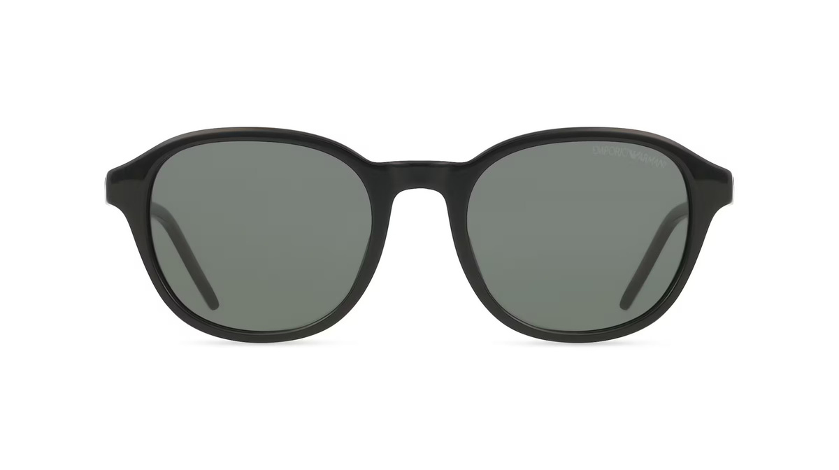 Emporio Armani EA4247U Sonnenbrille, Vollrand, Panto, Acetat, Herren, schwarz, grau - Bild 1