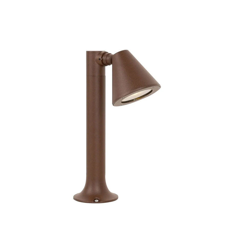 QAZQA Ciara Moderner Außenpfosten aus Aluminium und Glas in Rostbraun, IP44, dimmbar und verstellbar, Höhe: 30 cm - Bild 2